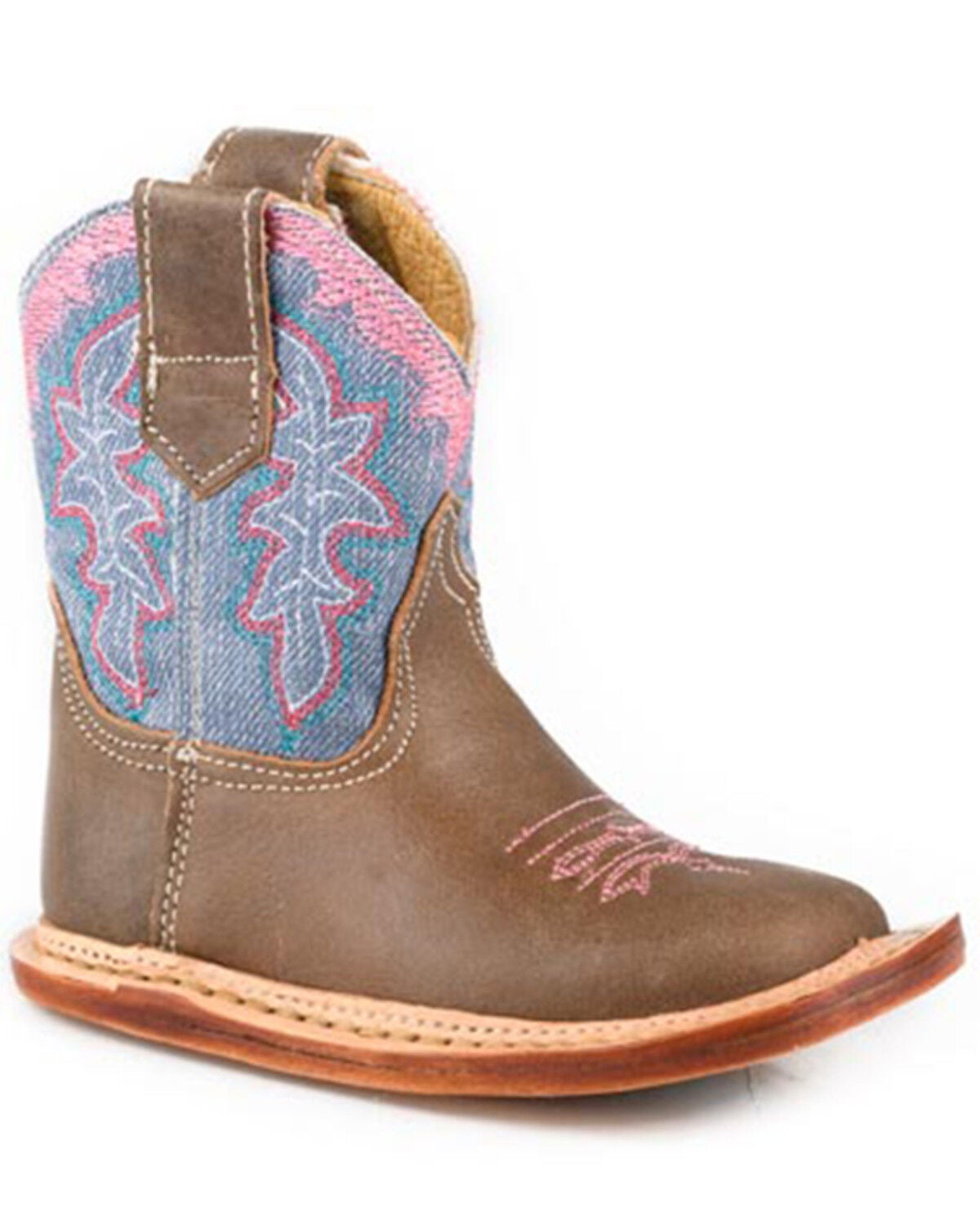 Roper Infant Girls' Cowbabies Bella Western Boots - Broad Square Toe, Brown, hi-res