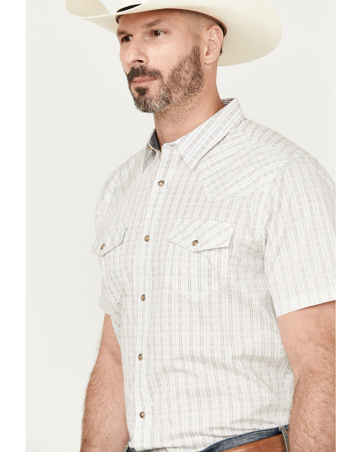 Cody James Men's Plaid Print Short Sleeve Snap Western Shirt