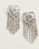Image #3 - Lainey Wilson Women's Heart Concho Fringe Earrings, Silver, hi-res