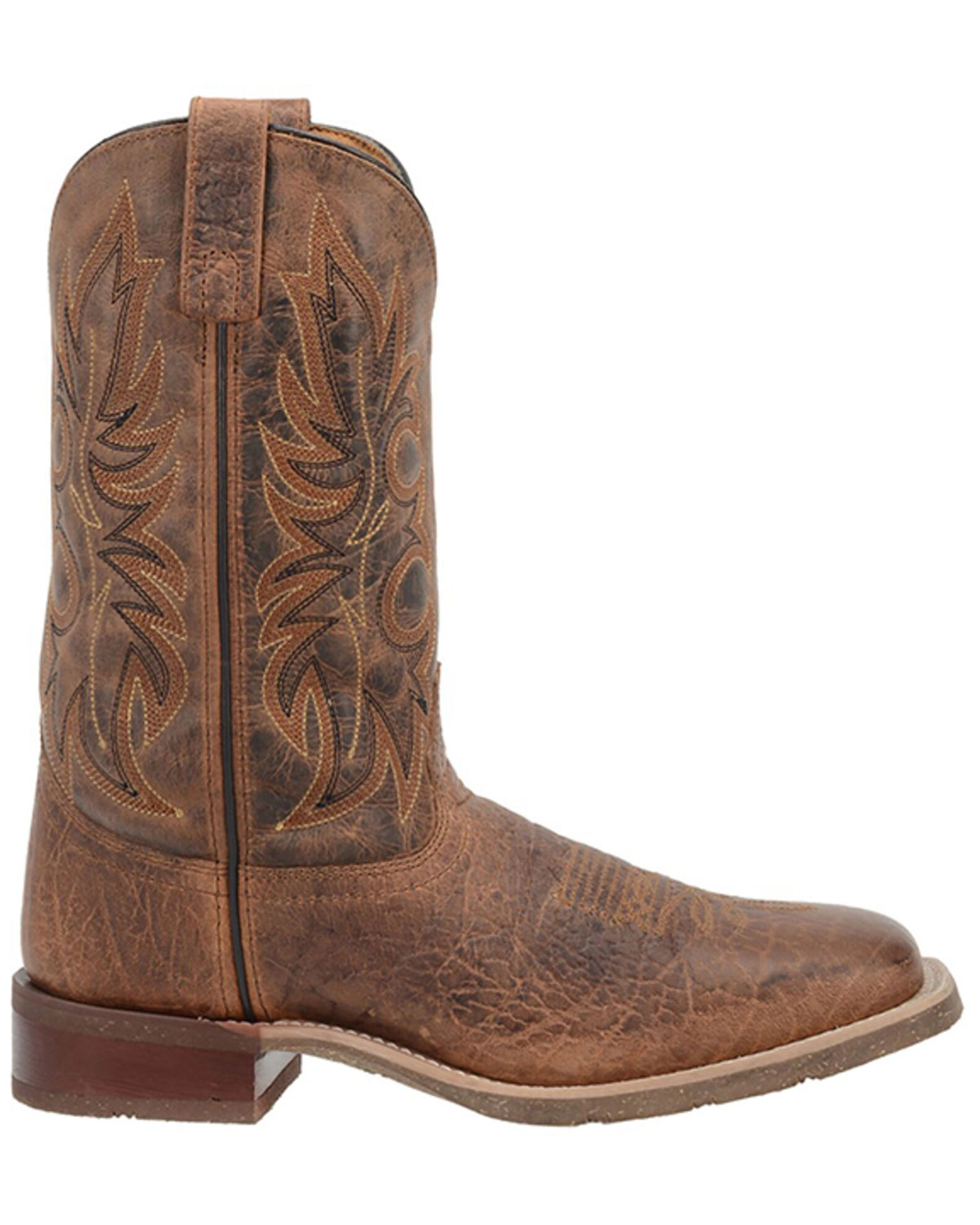 Image #2 - Laredo Men's Rustic Rancher Stockman Boots, Brown, hi-res