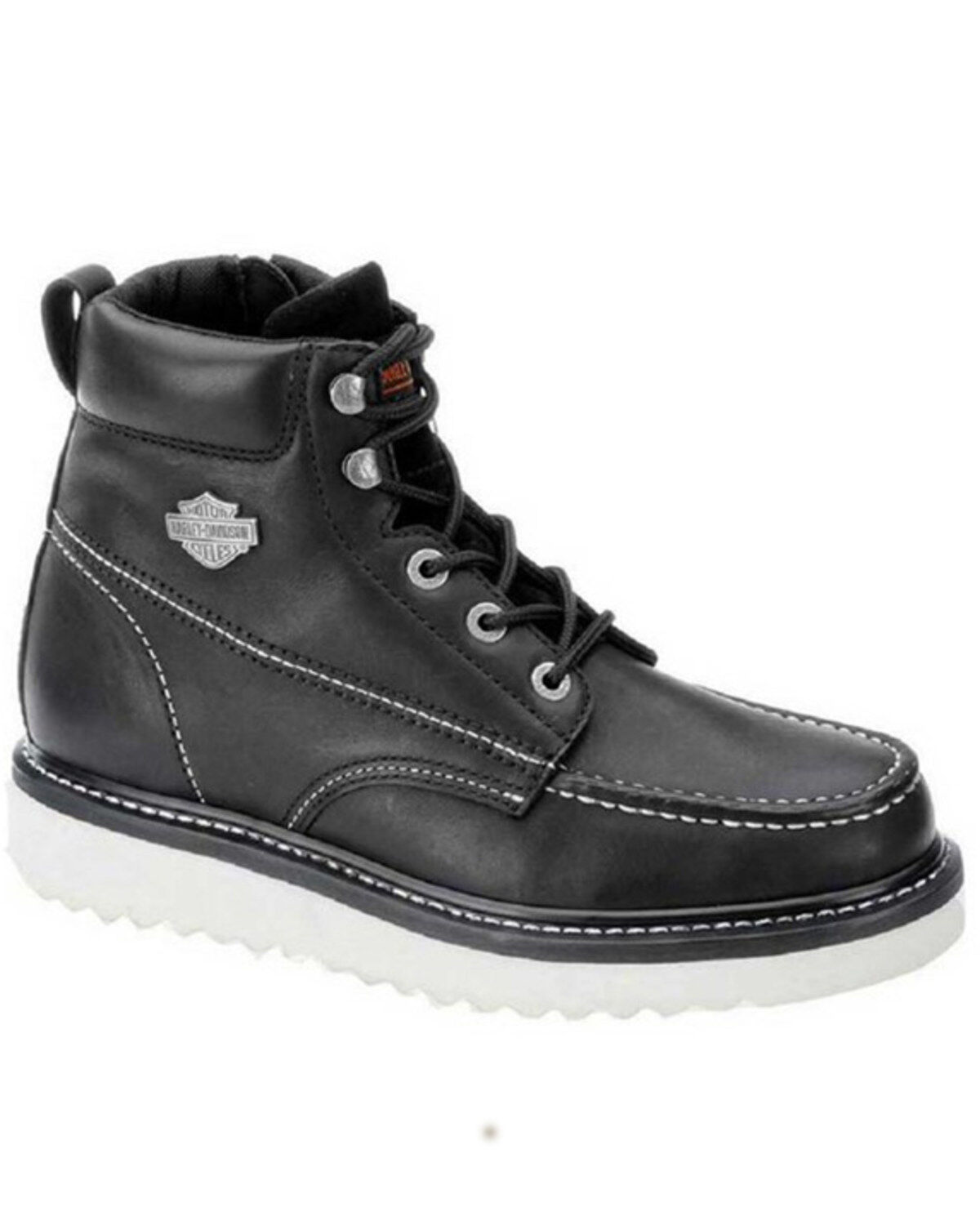 Image #1 - Harley Davidson Men's Beau Lace-Up Boots - Moc Toe, Black, hi-res