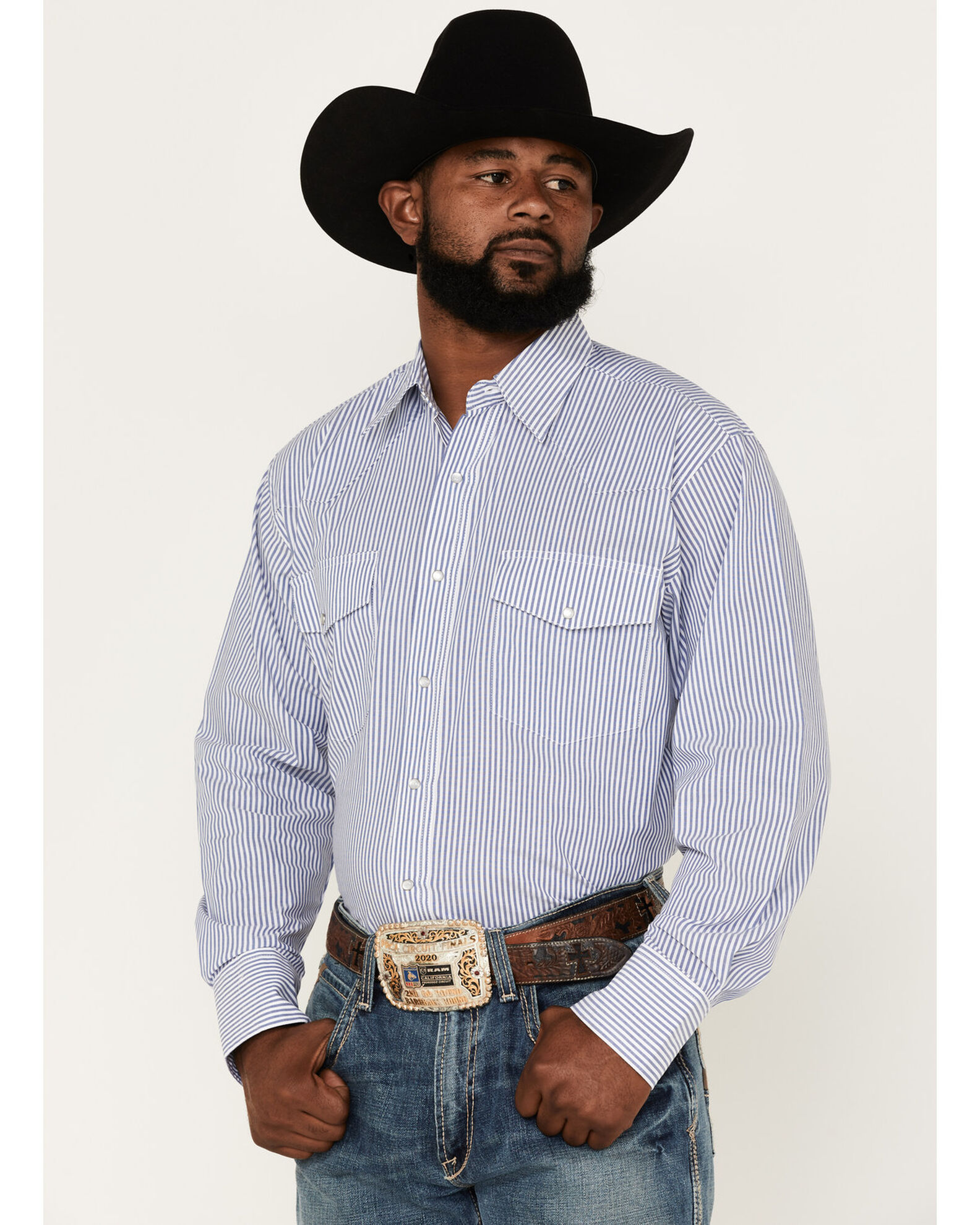 Wrangler Men's Stripe Print Long Sleeve Snap Western Shirt - Big & Tall |  Boot Barn