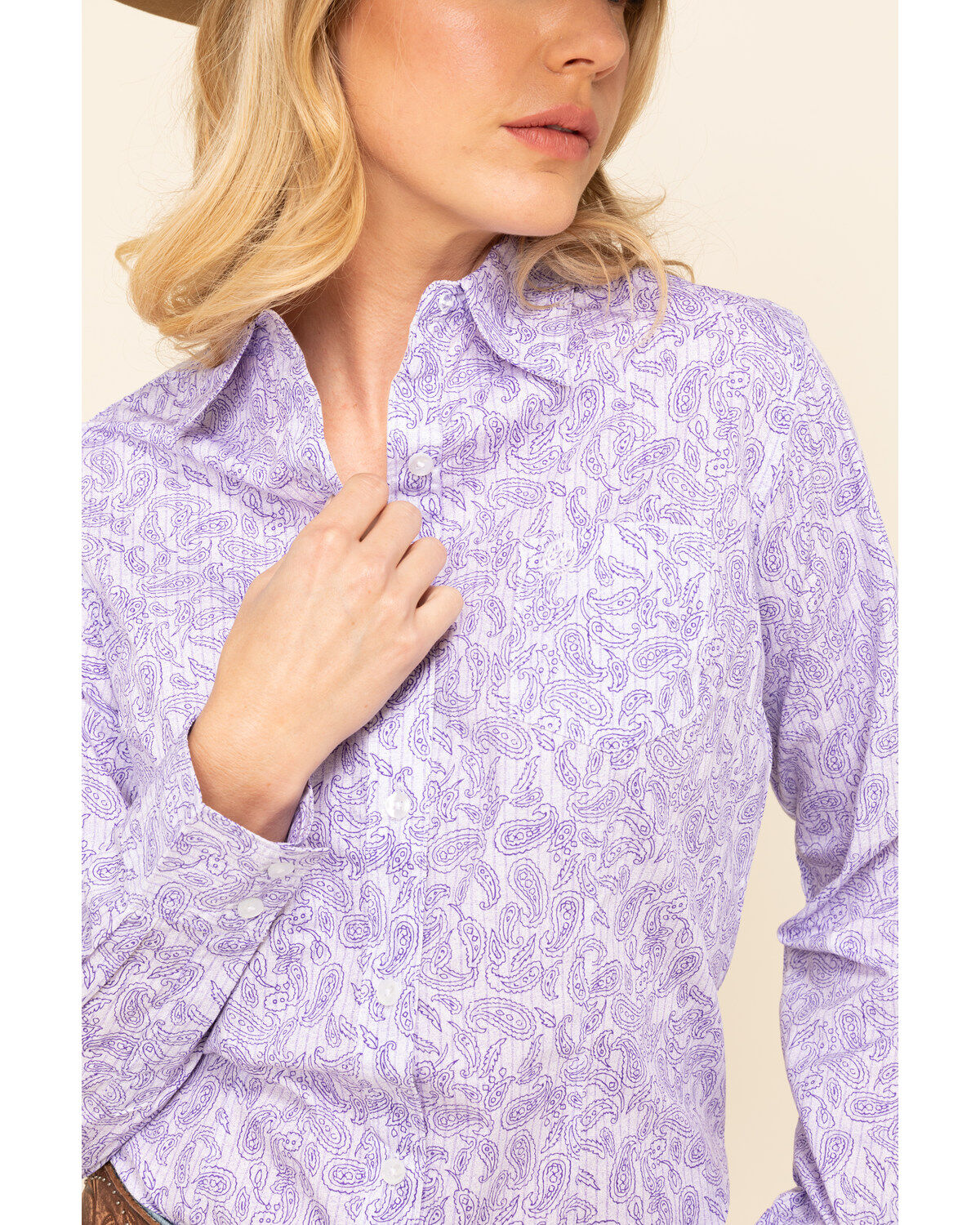 purple western shirt ladies