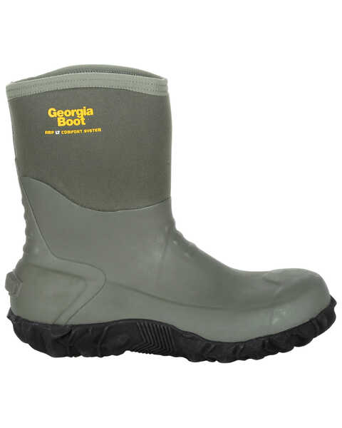 Image #2 - Georgia Boot Men's Mid Rubber Waterproof Boots - Round Toe, Green, hi-res