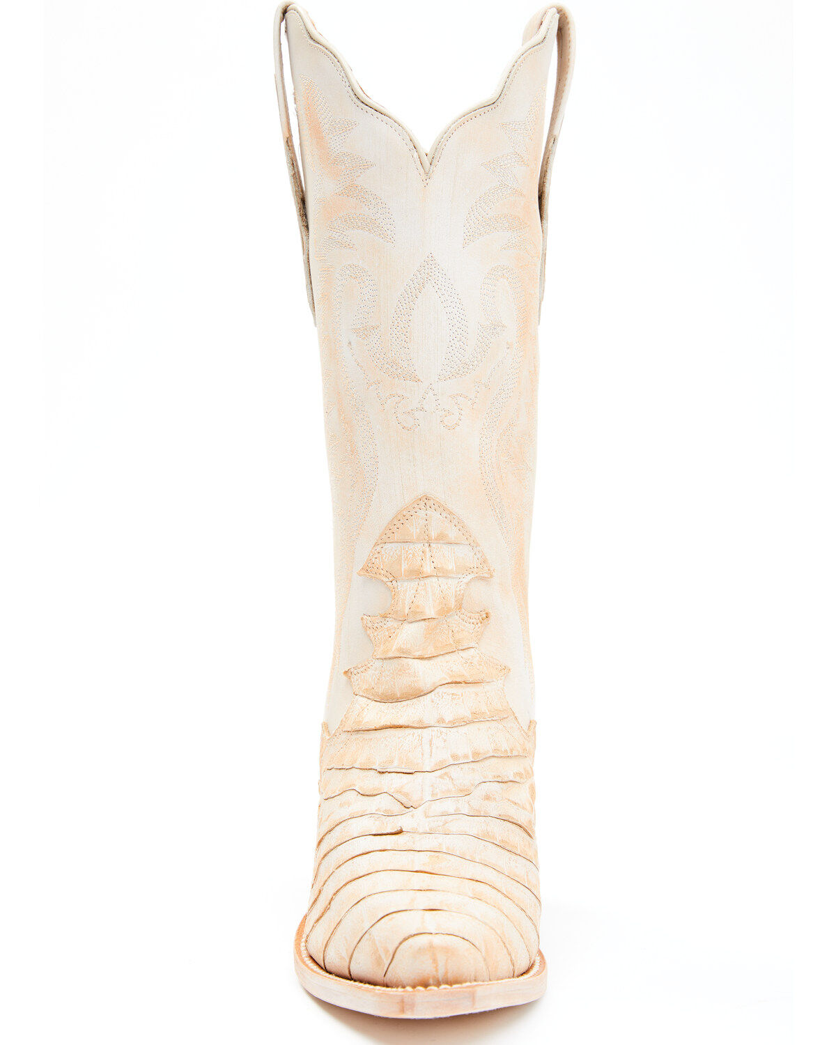Image #3 - Dan Post Women's Caiman Print Western Boots - Snip Toe, Peach, hi-res