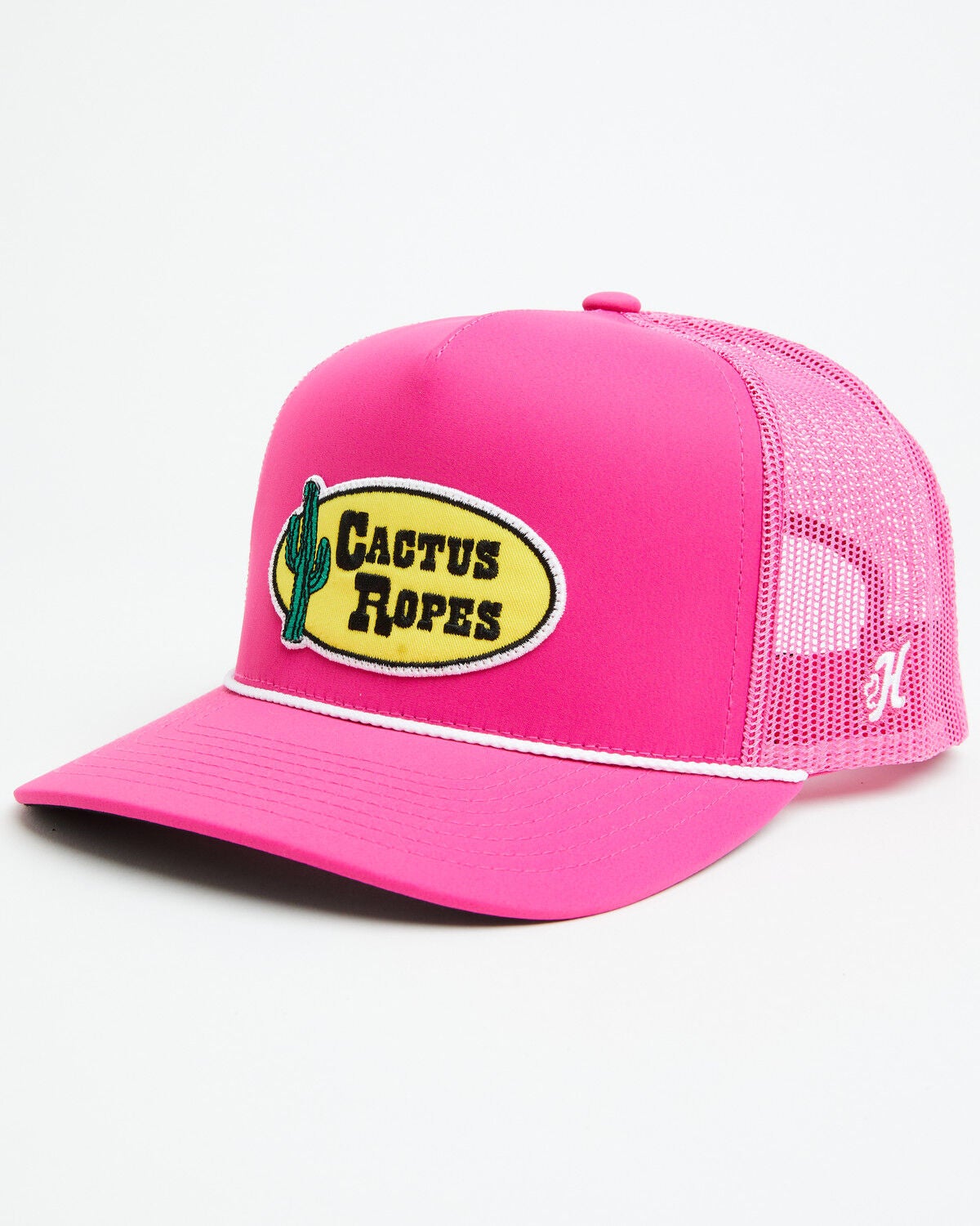 Hooey Men's Cactus Ropes Trucker Cap, Pink, hi-res