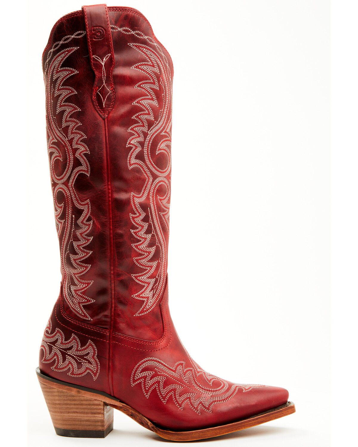 Image #2 - Durango Women's Crush Tall Western Boots - Snip Toe, Red, hi-res