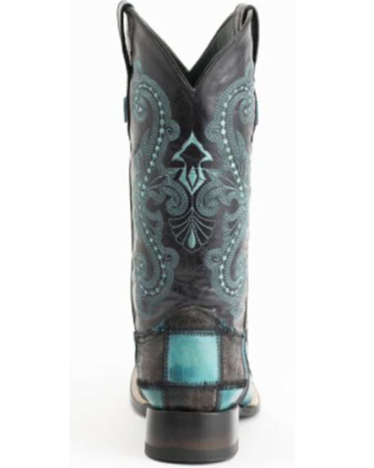 Image #3 - Ferrini Men's Patch Western Boots - Broad Square Toe, Black, hi-res