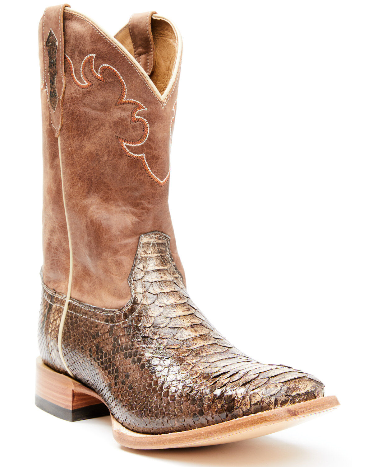 wide snakeskin boots