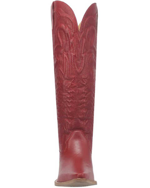 Image #4 - Dingo Women's Raisin Kane Tall Western Boots - Snip Toe , Red, hi-res