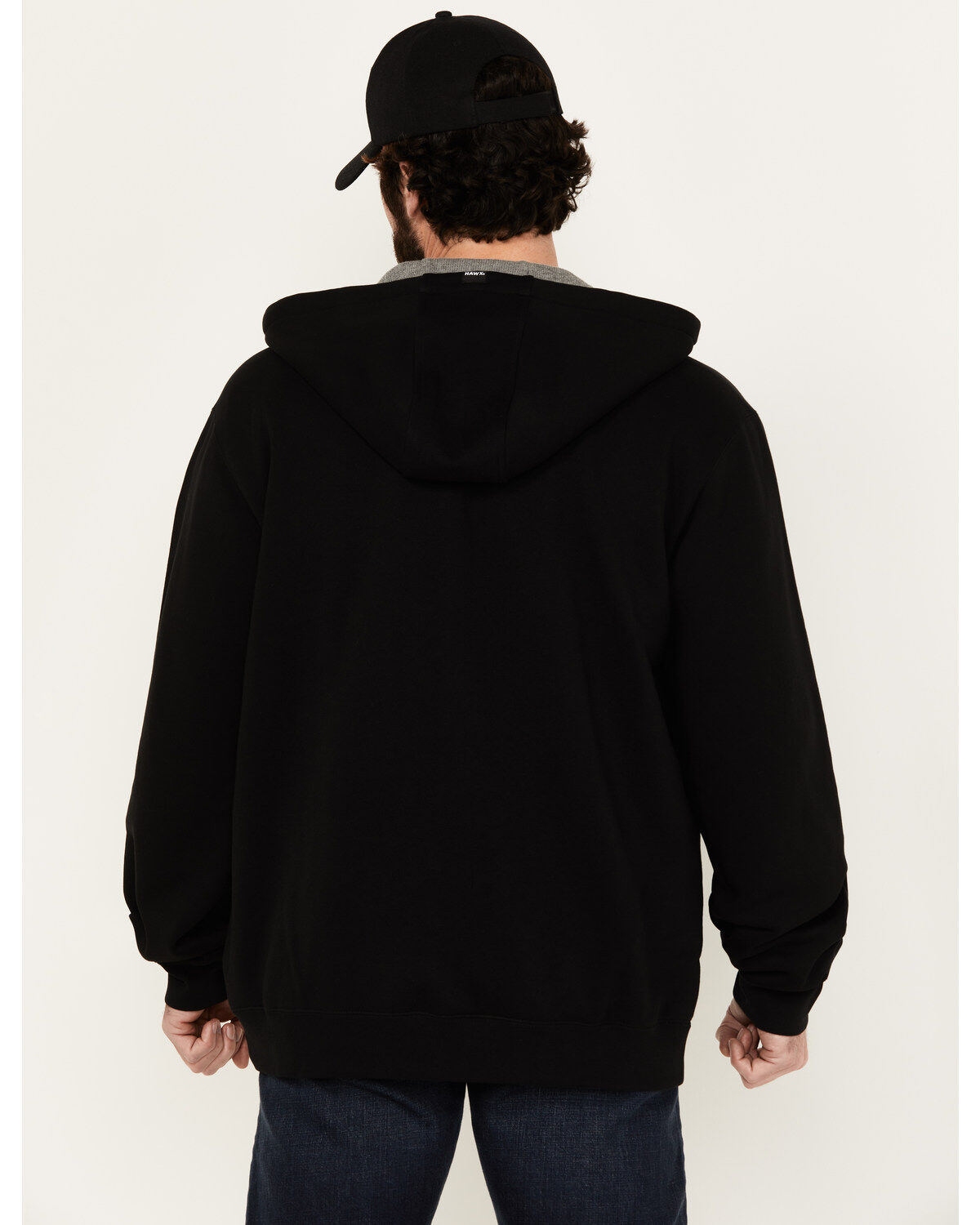 Image #4 - Hawx Men's Zip Front Hooded Zip Jacket - Tall, Black, hi-res