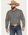 Image #1 - Cinch Men's Geo Print Long Sleeve Button-Down Western Shirt, Black, hi-res