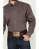 Image #3 - Wrangler Men's Classics Geo Print Long Sleeve Button-Down Western Shirt - Big, Burgundy, hi-res