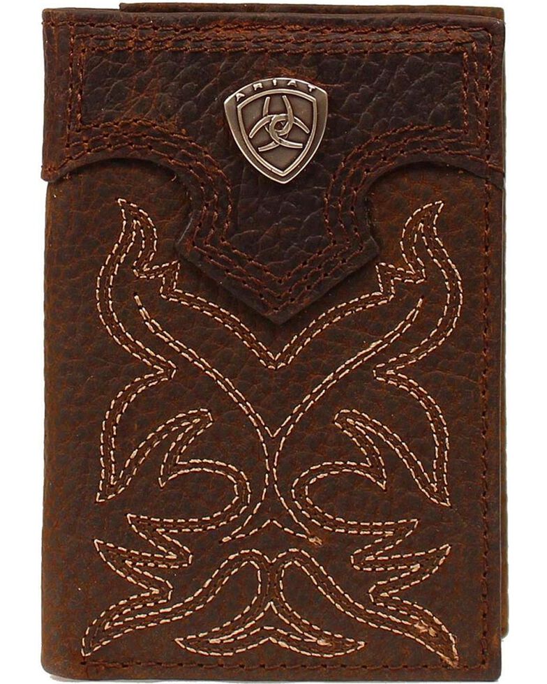 Ariat Boot Stitched Trifold Wallet Boot Barn