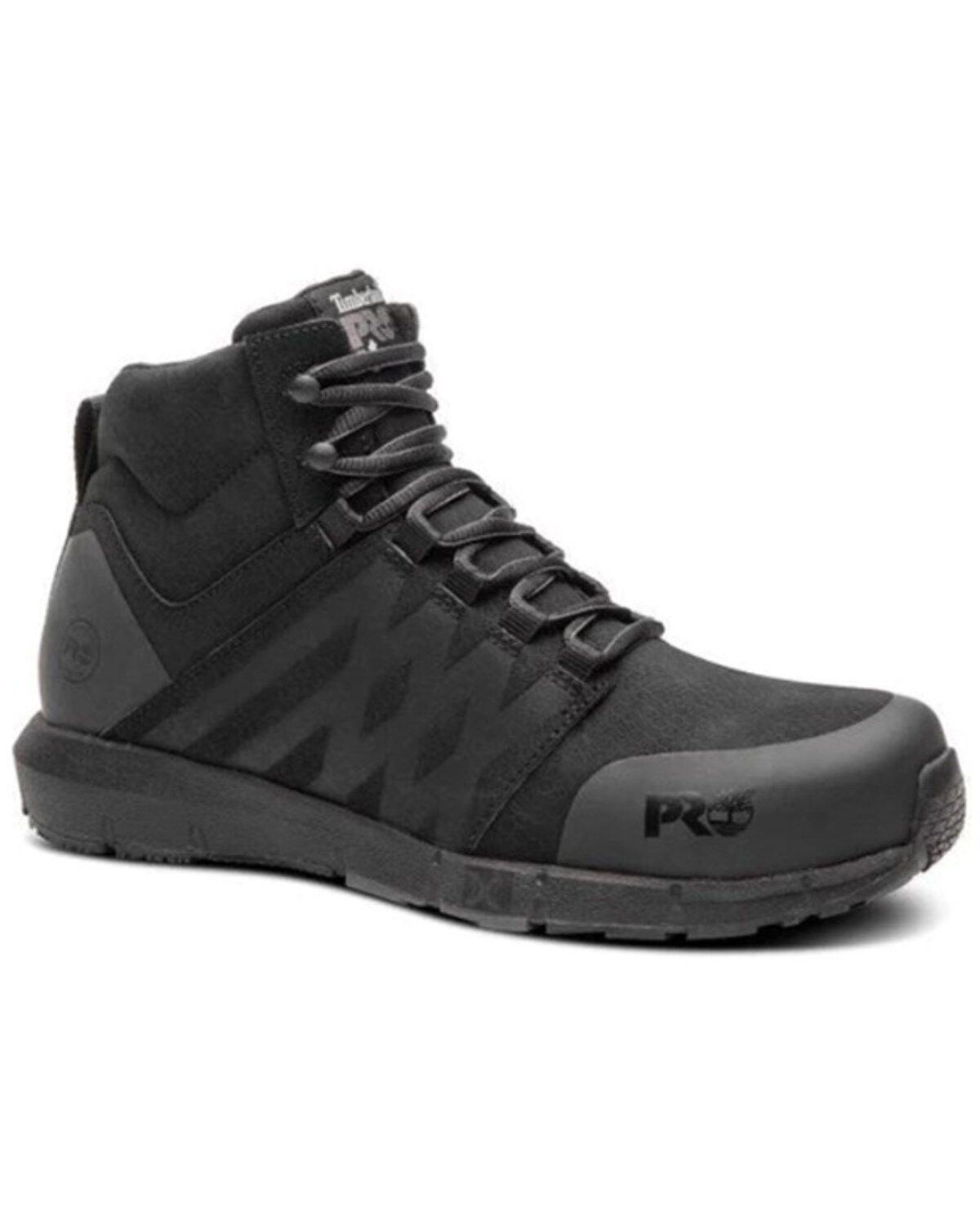 Image #1 - Timberland PRO Men's 6" Radius Mid Work Boots - Composite Toe, Black, hi-res