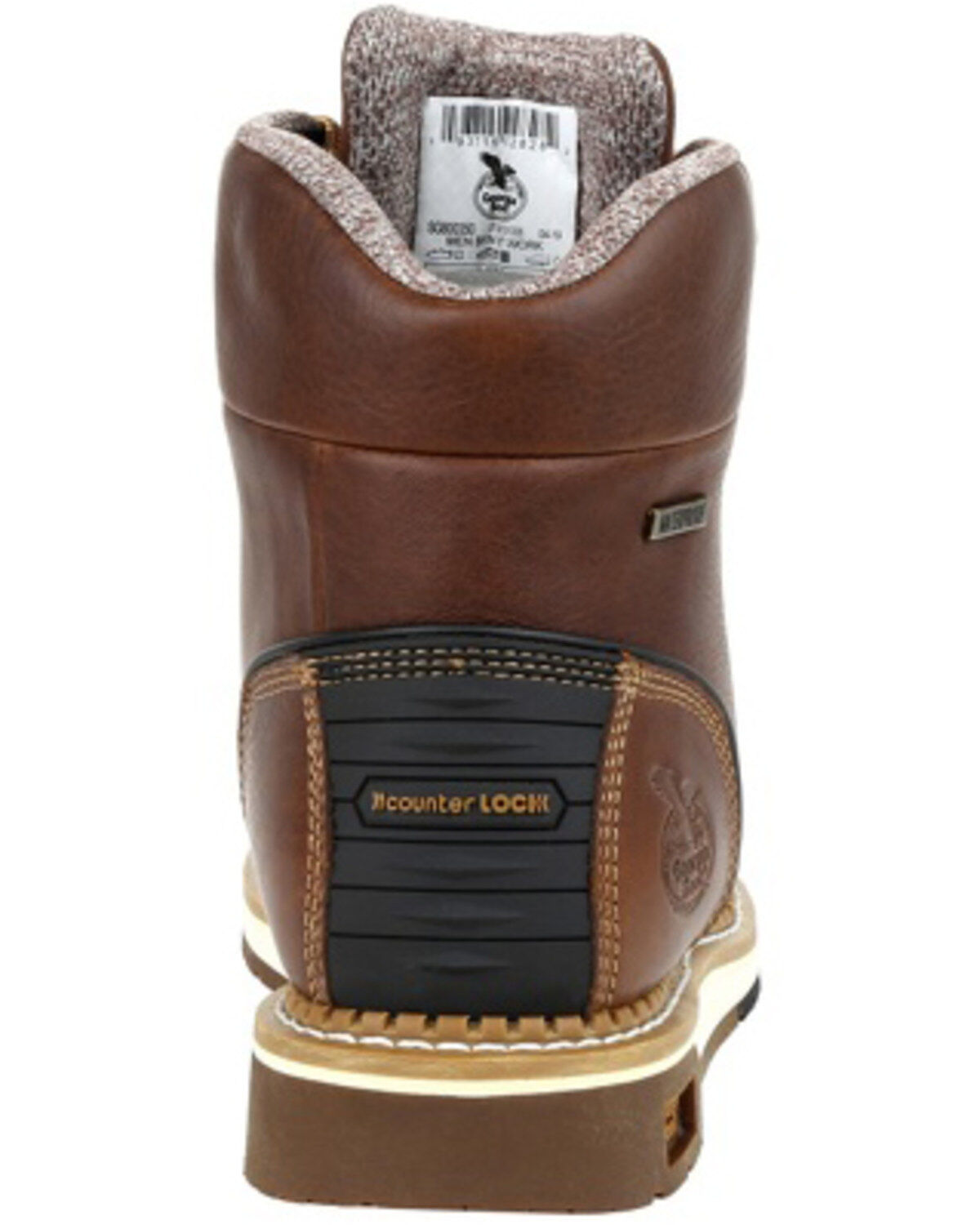 Image #4 - Georgia Boot Men's AMP LT Waterproof Work Boots - Steel Toe, Brown, hi-res