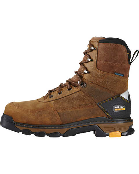 Image #2 - Ariat Men's Intrepid Waterproof  Work Boots, Brown, hi-res