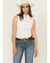 Image #1 - Shyanne Women's Embroidered Sleeveless Button-Down Western Shirt, White, hi-res
