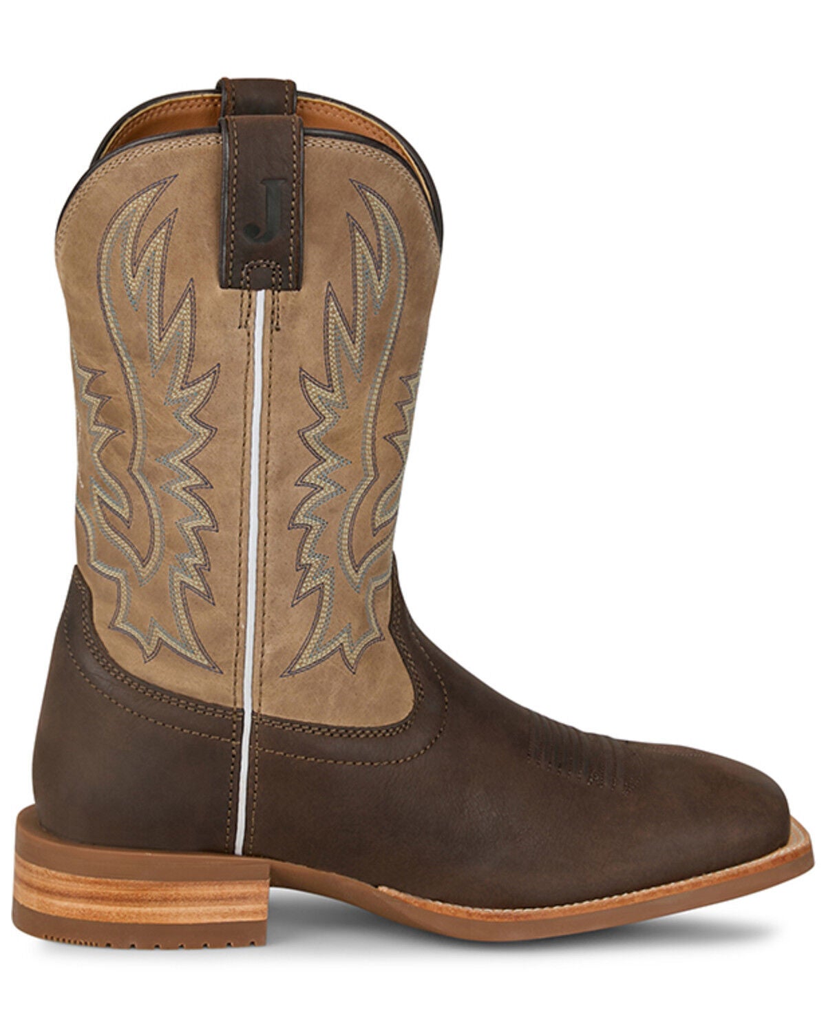 Image #2 - Justin Men's Outlaw Rustle Performance Western Boots - Broad Square Toe, Brown, hi-res