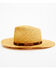 Shyanne Women's Leather Grommet Sisal Fedora Fashion Hat, Tan, hi-res