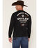 Image #1 - Moonshine Spirit&reg; Men's Cowboy Long Sleeve Graphic T-Shirt, Black, hi-res