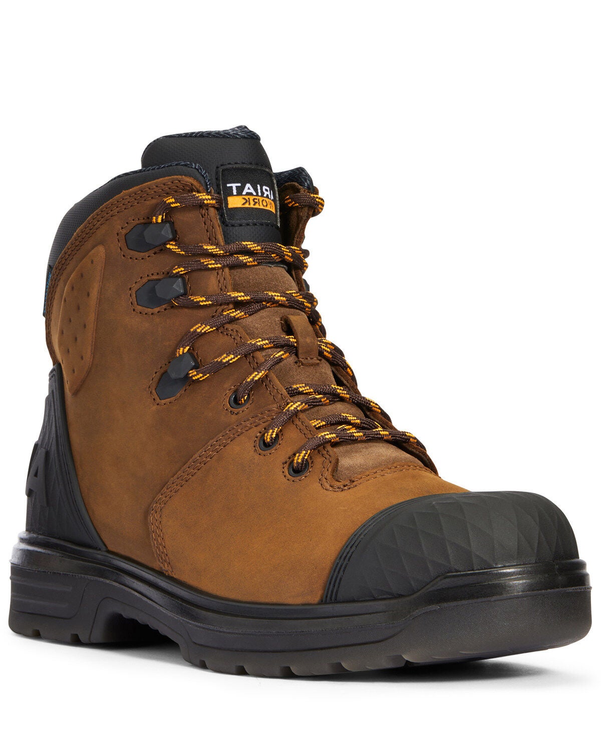 Ariat Men's Turbo Outlaw Work Boots - Soft Toe, Dark Brown, hi-res
