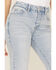 Cleo + Wolf Women's Light Wash High Rise Distressed Straight Jeans, Blue, hi-res