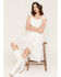 Image #1 - Shyanne Women's Lace Flutter Sleeve High-Low Midi Dress, White, hi-res