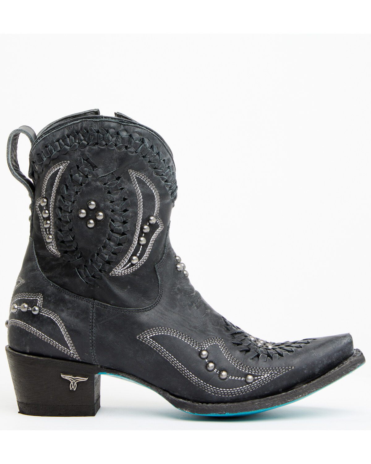 Image #2 - Lane Women's Cossette Western Booties - Snip Toe, Black, hi-res