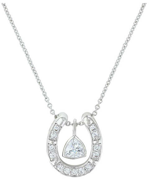 Montana Silversmiths Women's Treasured Trillion Necklace, Silver, hi-res