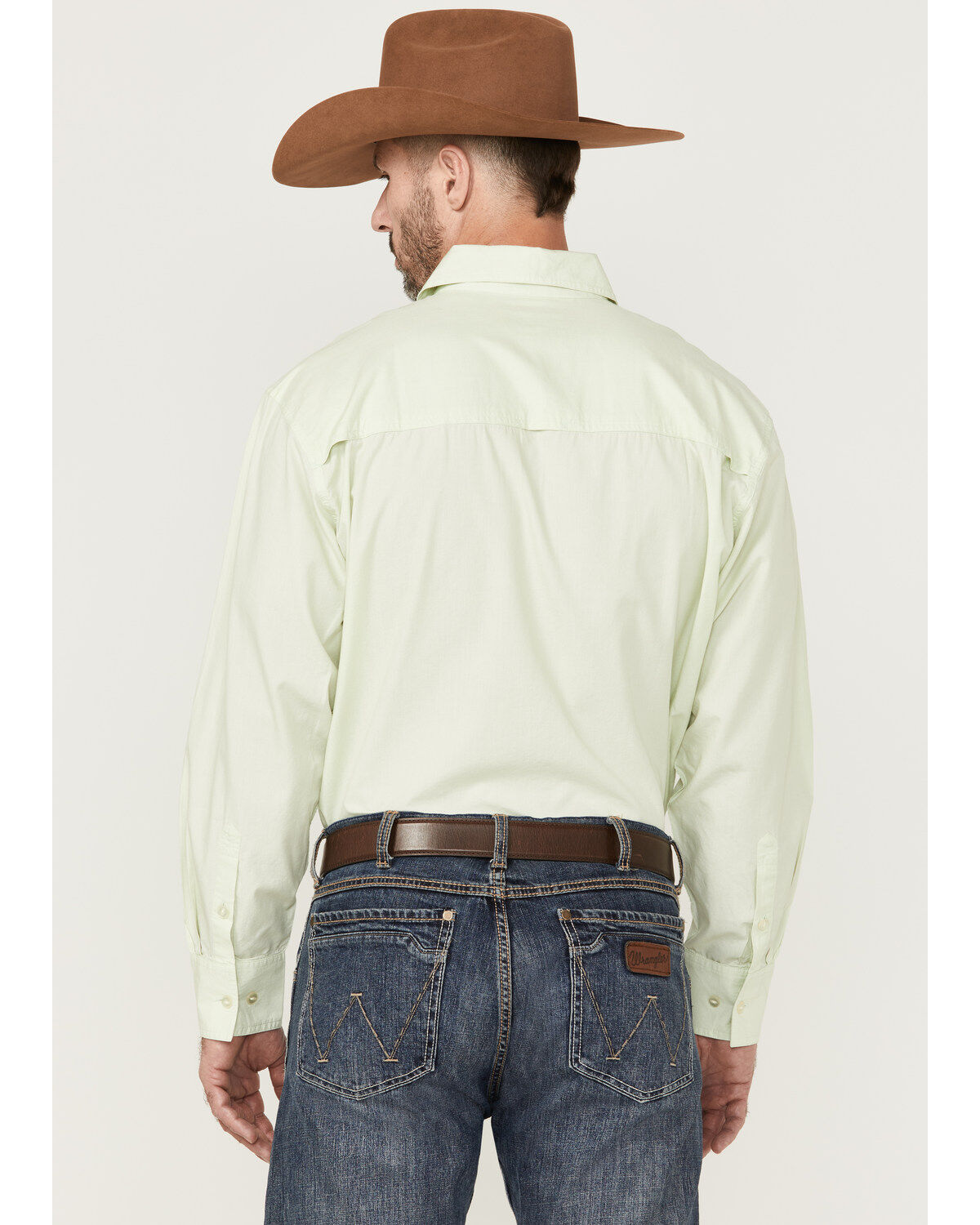 Image #4 - Resistol Men's Long Sleeve Button Down Western Shirt, Sage, hi-res