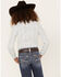 Panhandle Girls' Steer Head Print Long Sleeve Snap Shirt, White, hi-res
