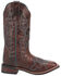 Laredo Women's Gillyann Western Boots - Broad Square Toe, Dark Brown, hi-res