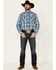 Image #2 - West Made Men's Dobby Plaid Long Sleeve Pearl Snap Western Shirt, , hi-res