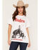 Image #1 - Girl Dangerous Women's Cheyenne Rodeo Short Sleeve Graphic Tee, White, hi-res