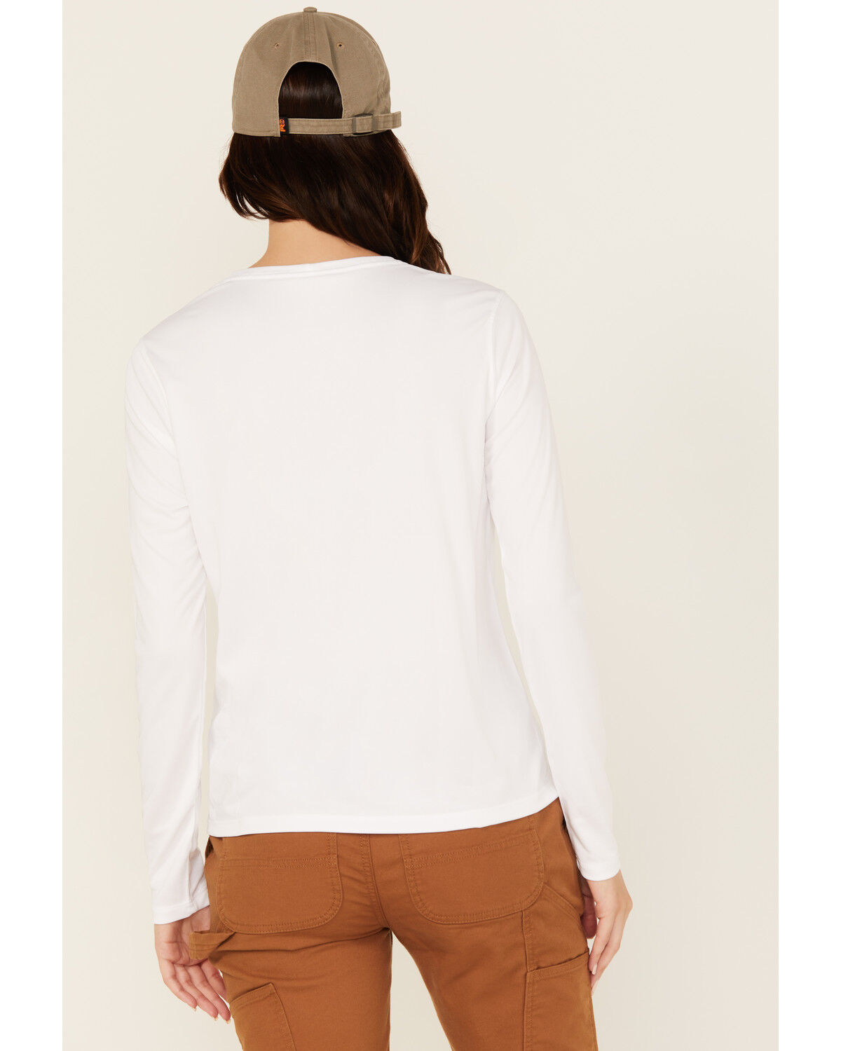 Image #4 - Carhartt Women's Force Sun Defender Relaxed Fit Lightweight Logo Graphic Long Sleeve Tee, White, hi-res