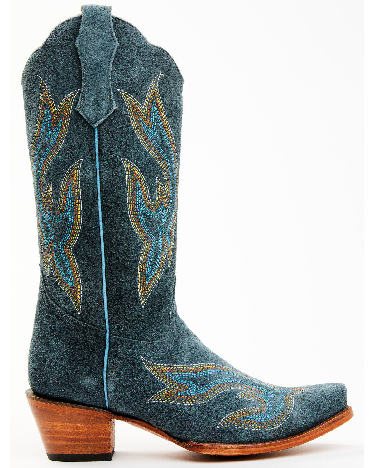 Product Name:  Planet Cowboy Women's Steel My Blues Psychedelic Suede Leather Western Boot - Snip Toe