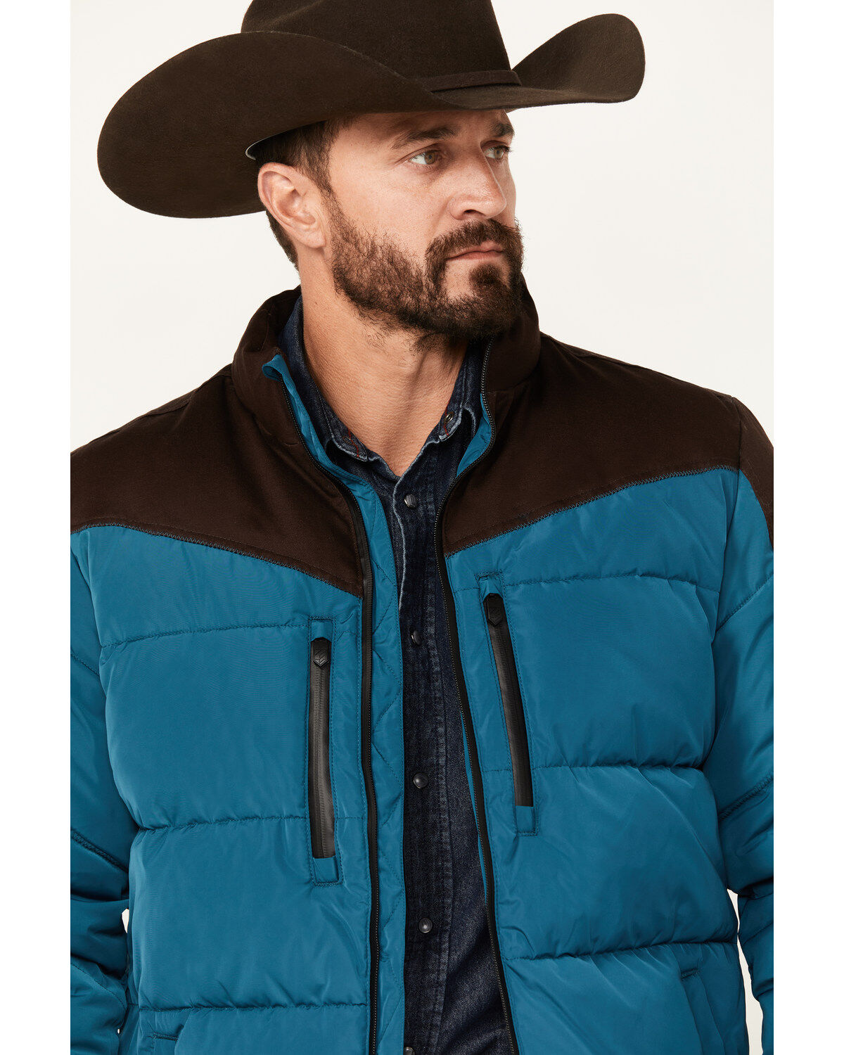 RANK 45® Men's Color Block Puffer Jacket | Boot Barn RANK 45® Men's Color Block Puffer Jacket | Boot Barn