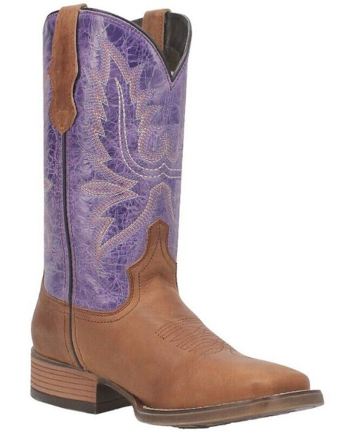 Image #1 - Laredo Women's 11" Western Boots - Broad Square Toe, Purple, hi-res