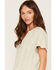 Image #2 - Lovestitch Women's Short Sleeve Peplum Top, Sage, hi-res