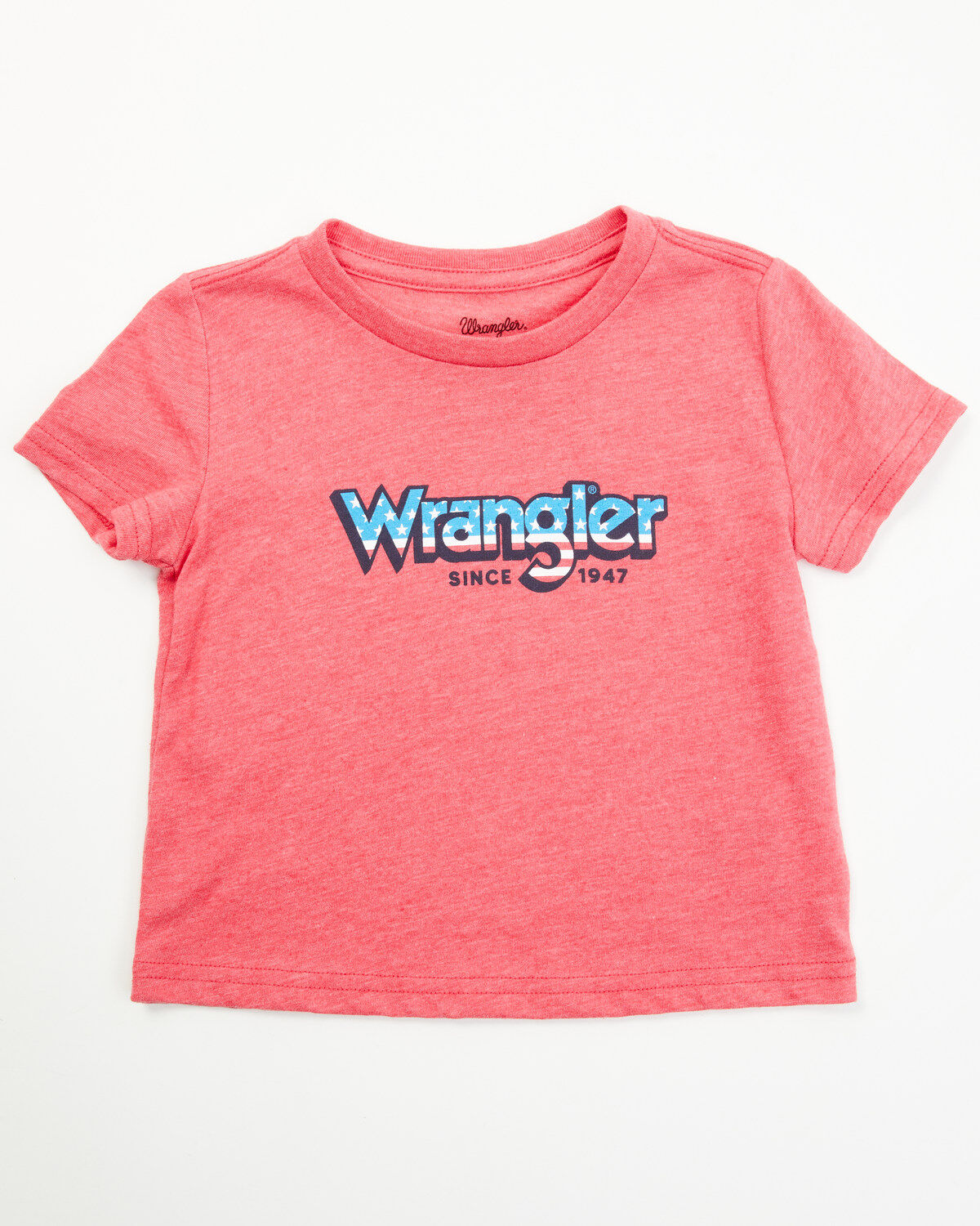 Image #1 - Wrangler Toddler Boys' Stars And Stripes Logo Short Sleeve T-Shirt, Red, hi-res