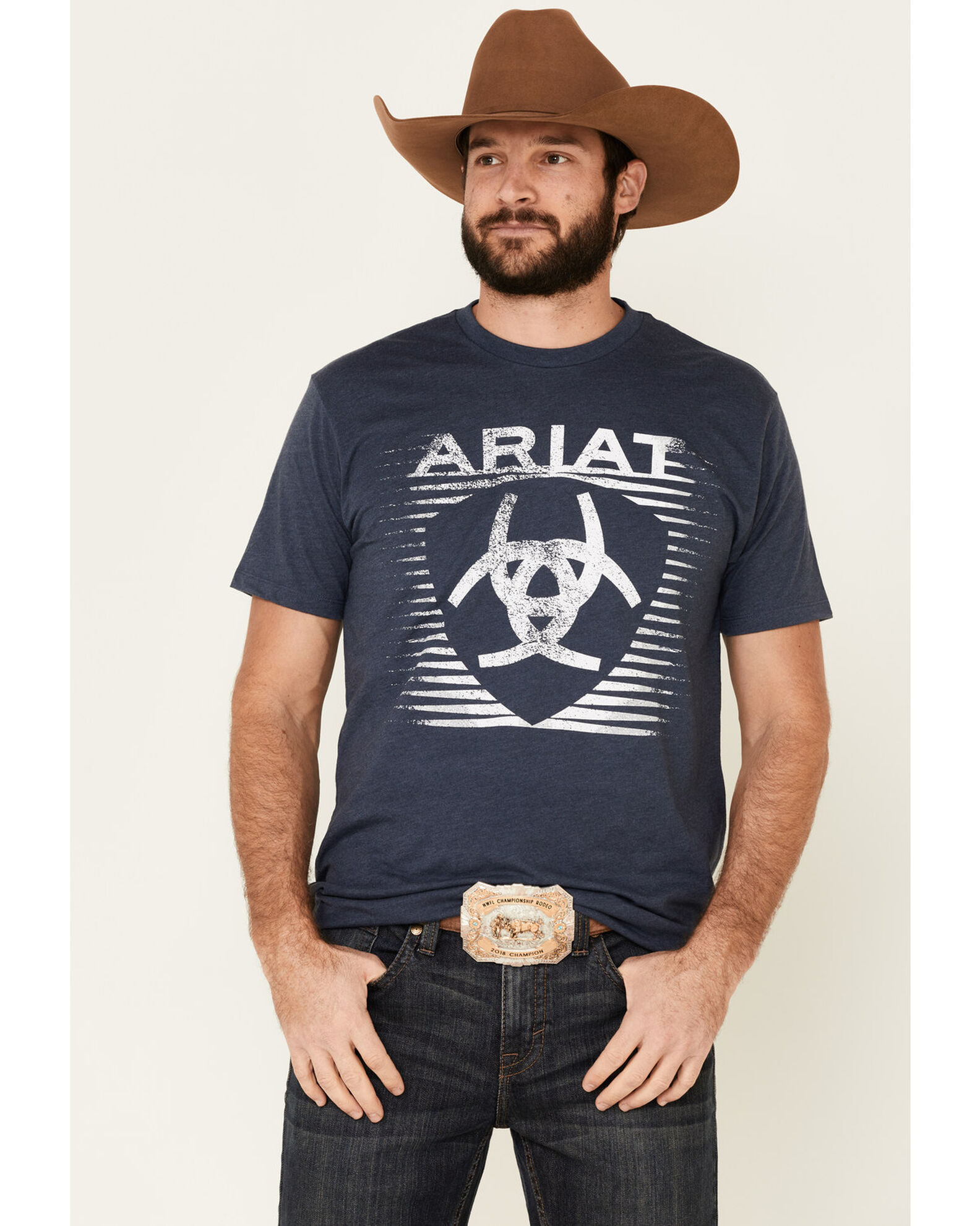 Ariat Men's Heather Shade Logo Short Sleeve Graphic T-Shirt