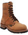 Ad Tec Women's 9" Brown Leather Logger Boots - Soft Toe, Brown, hi-res
