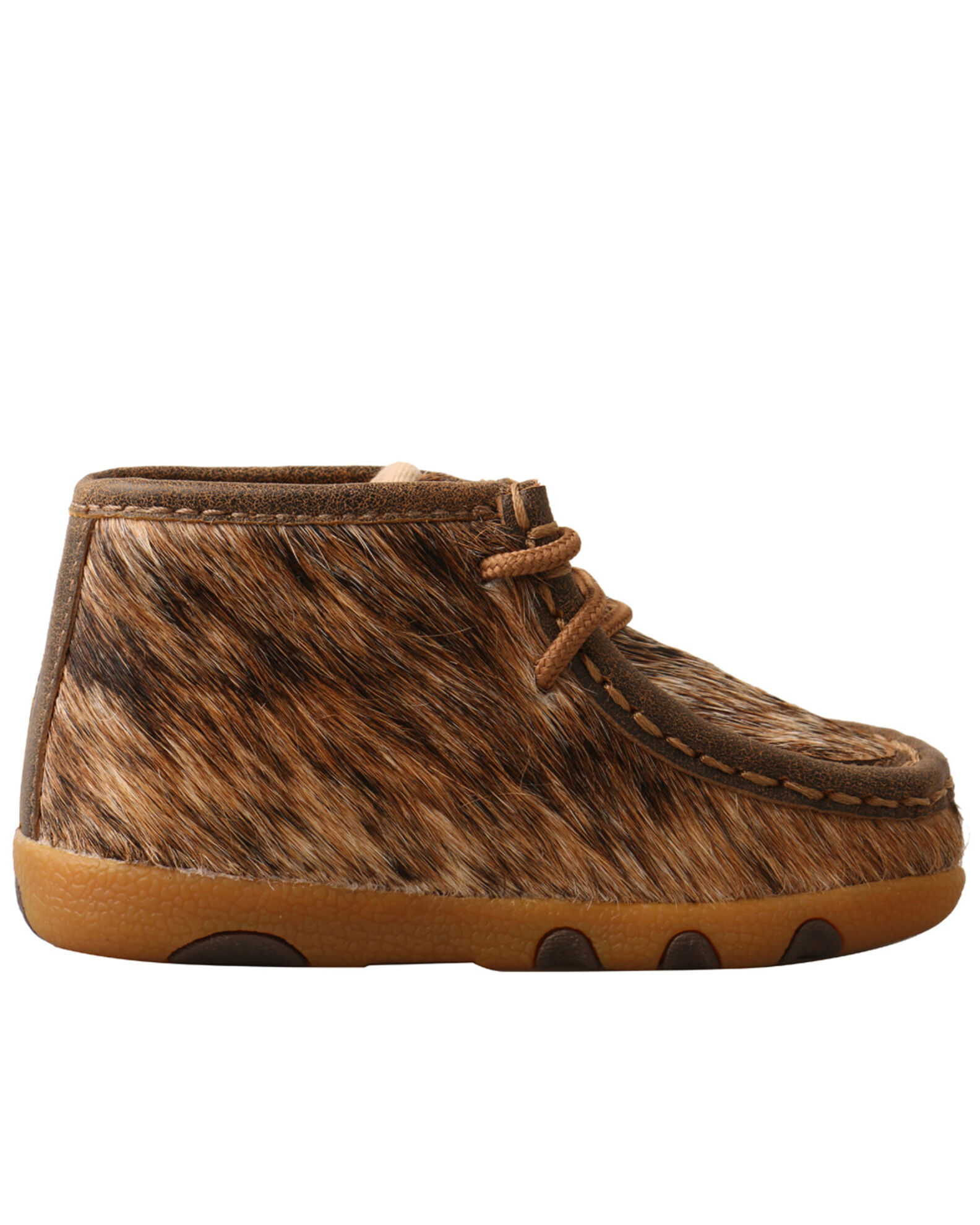 Image #2 - Twisted X Infant Girls' Brindle Chukka Driving Mocs, Black/white, hi-res