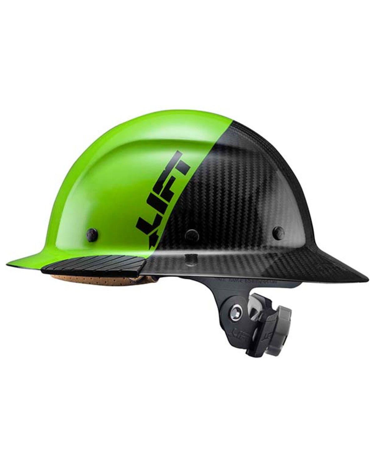 Lift Safety DAX Fifty 50 Carbon Fiber Full Brim Hard Hat, Green, hi-res