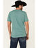 Cinch Men's Heather Green Circle Logo Graphic Short Sleeve T-Shirt , Green, hi-res