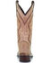 Image #5 - Circle G Women's Saddle Embroidered Leather Western Boot - Broad Square Toe, Tan, hi-res