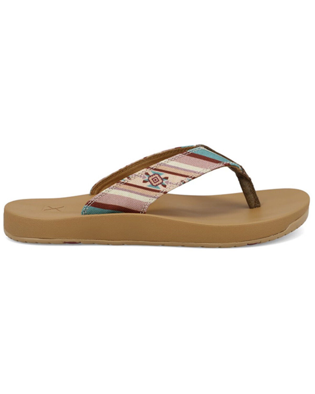 Image #2 - Twisted X Women's  Hooey&reg; Flip Flops, Mauve, hi-res