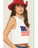 Image #2 - Show Me Your Mumu Women's Milo American Flag Knit Tank, White, hi-res