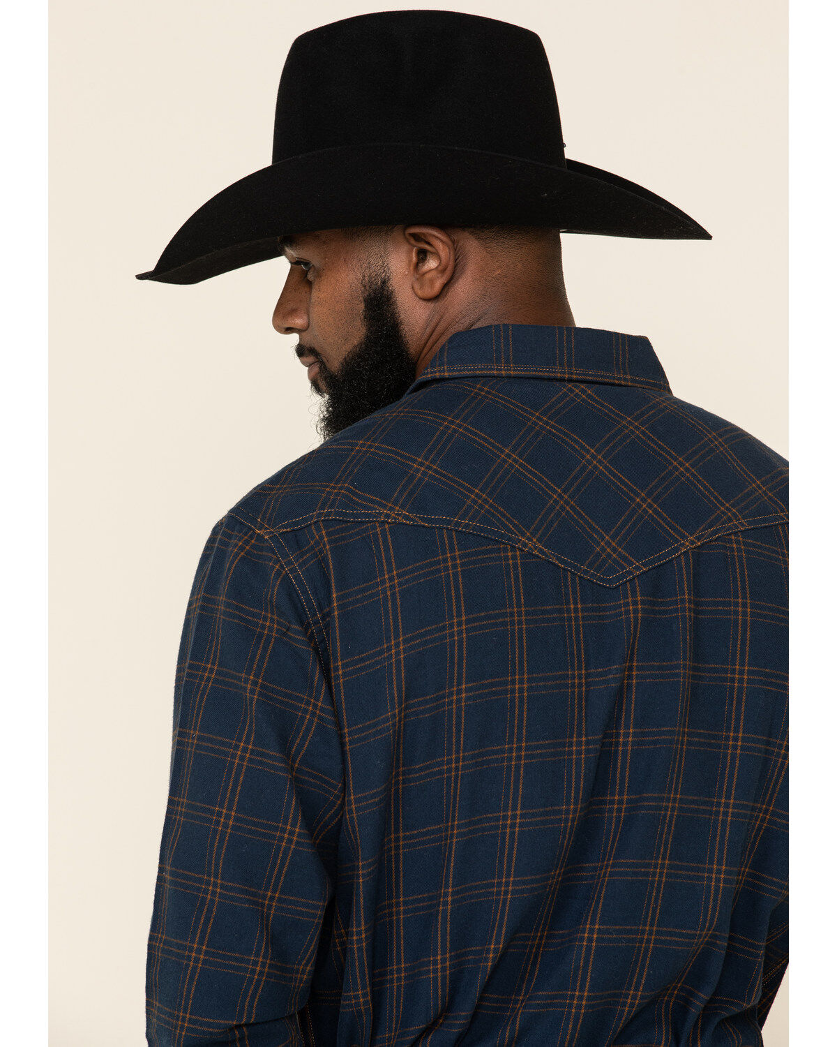 Image #4 - Cody James Men's Cypress Large Windowpaine Plaid Long Sleeve Western Flannel Shirt , , hi-res